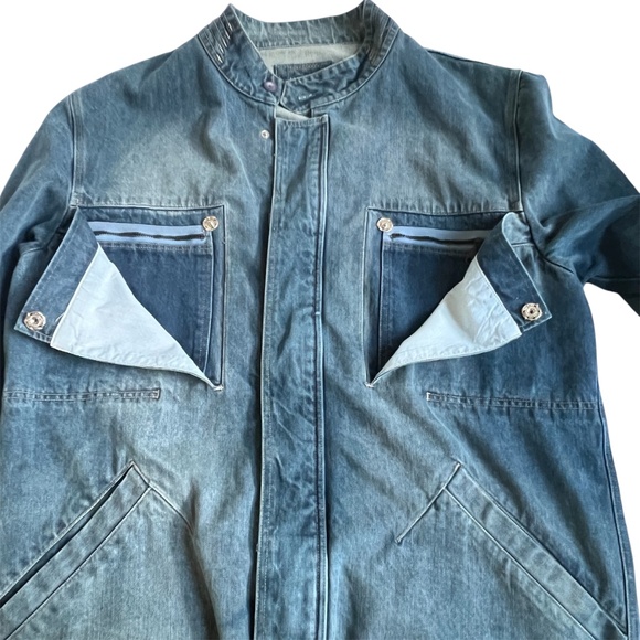 MARITHE FRANCOIS GIRBAUD Mens XXXL Denim Jean Jacket Y2K Designer 100% Cotton - Picture 2 of 12